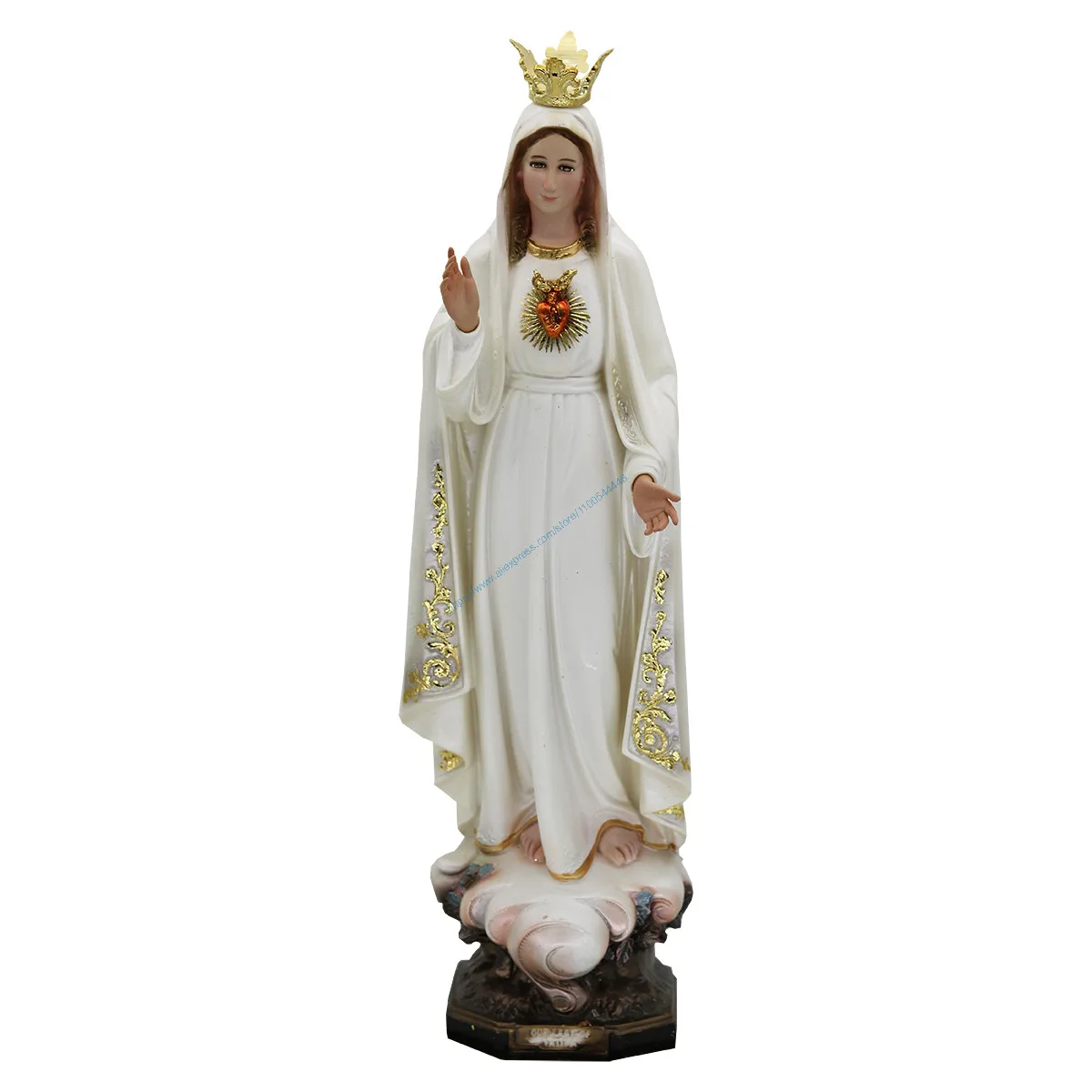 Virgin Mary Statue, Pray Holy Sculpture, Church Ornament, Catholic Gifts, Height 43cm