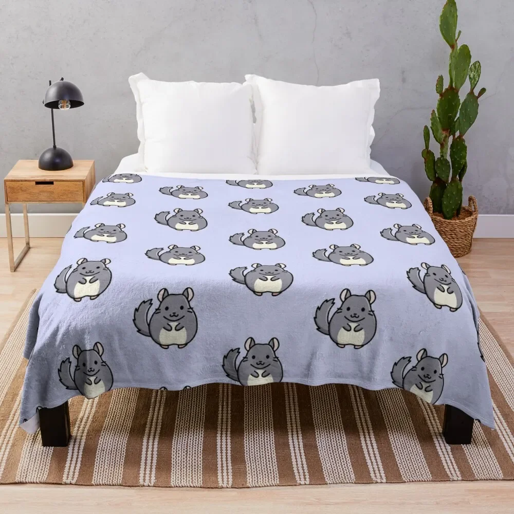 Violet Chinchilla Throw Blanket Soft Plush Plaid Sofa Thin Blankets