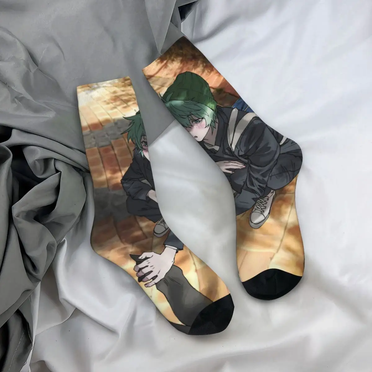 

Всесезонные чулки для экипажа Shin Tsukimi Your Turn To Die, носки с аниме-играми, длинные носки в стиле хип-хоп, аксессуары для мужчин и женщин