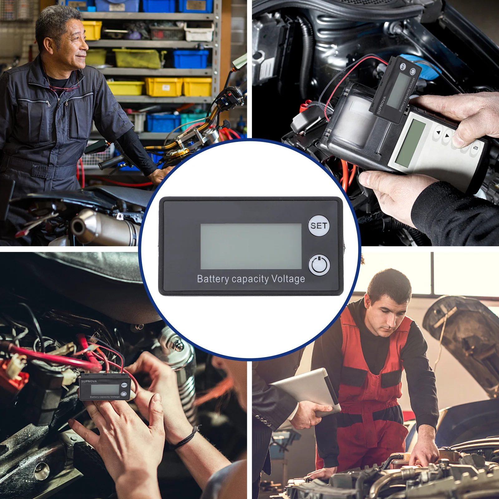 

1Pcs Capacity Voltage Tester with LCD Screen Gauge Monitor for Electric Vehicles and Electronic Equipment