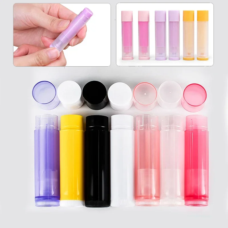 100Pcs Mini Plastic 5g/5ml Lip Balm Tubes Bottles Empty Refillable Lip Gloss Tubes Containers Lipstick Tubes For DIY Chapsticks