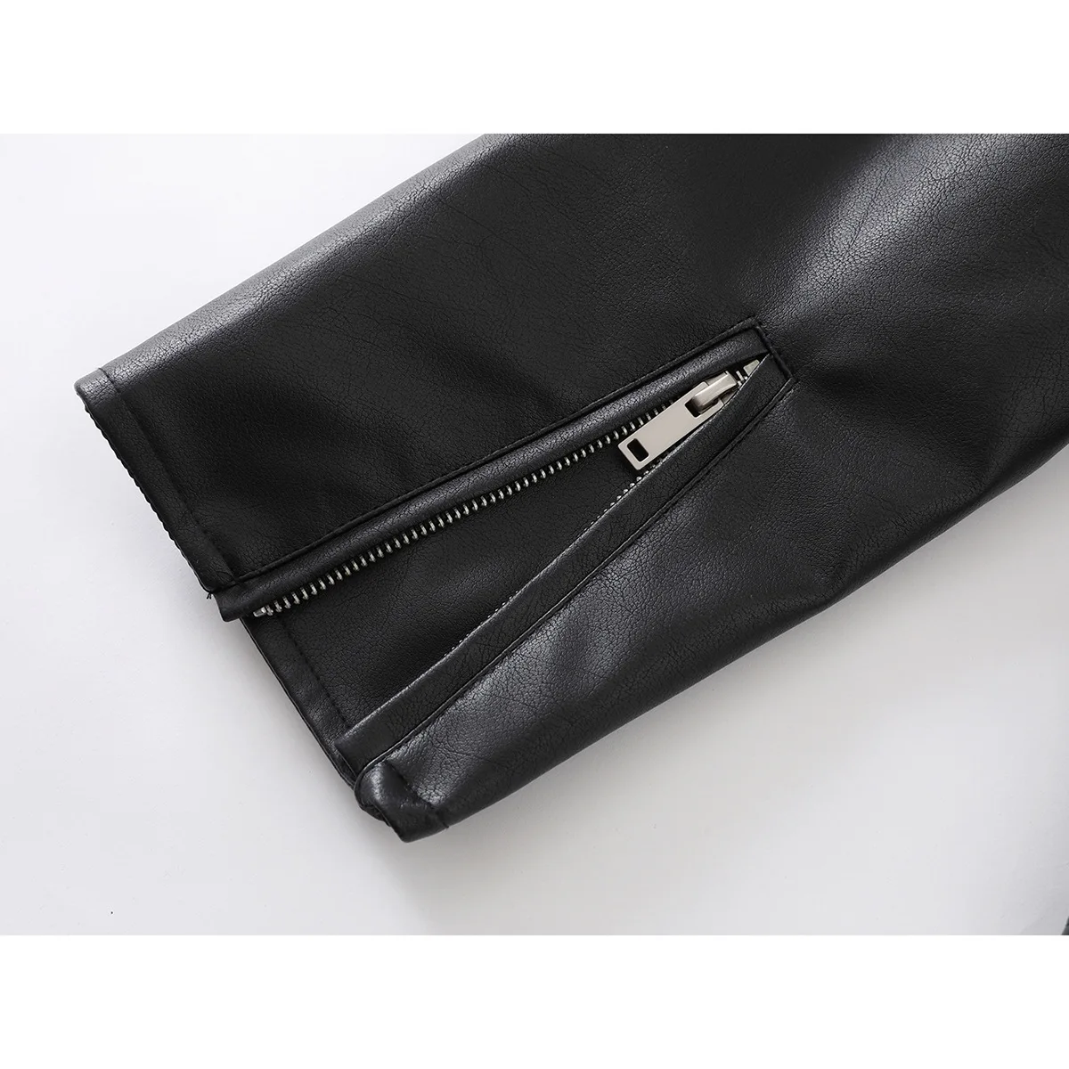 هاي ستريت الأمريكية Sle بولي Leather الجلود Jaet الرجال النساء دراجة نارية Jaet الوقوف طوق السائق معطف عادية رقيقة طويلة Sve