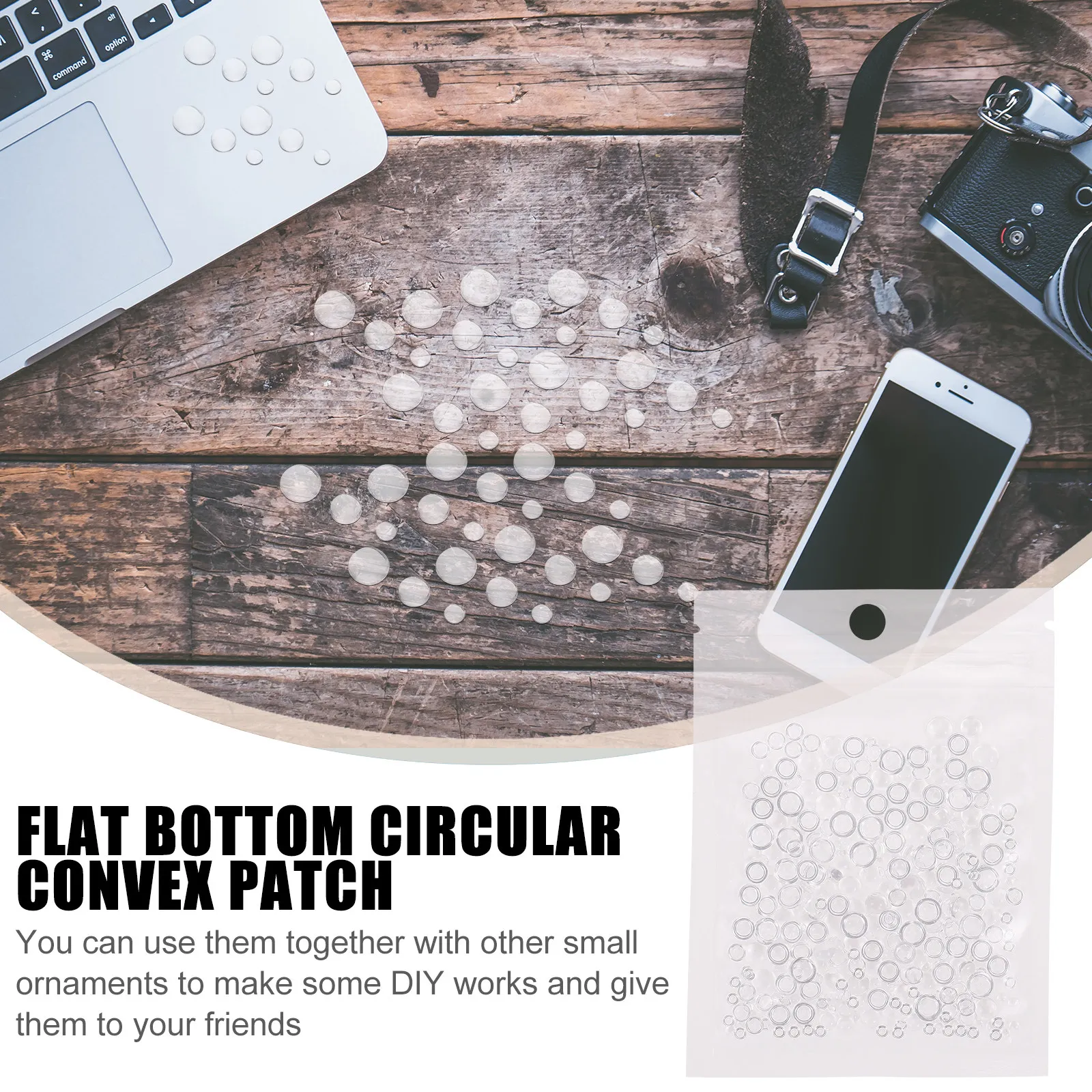 

350Pcs Flat Round Resin Patches Creative Dew Inspired Decors for DIY Phone Cover Card Making Hairpin Ornament Supplies