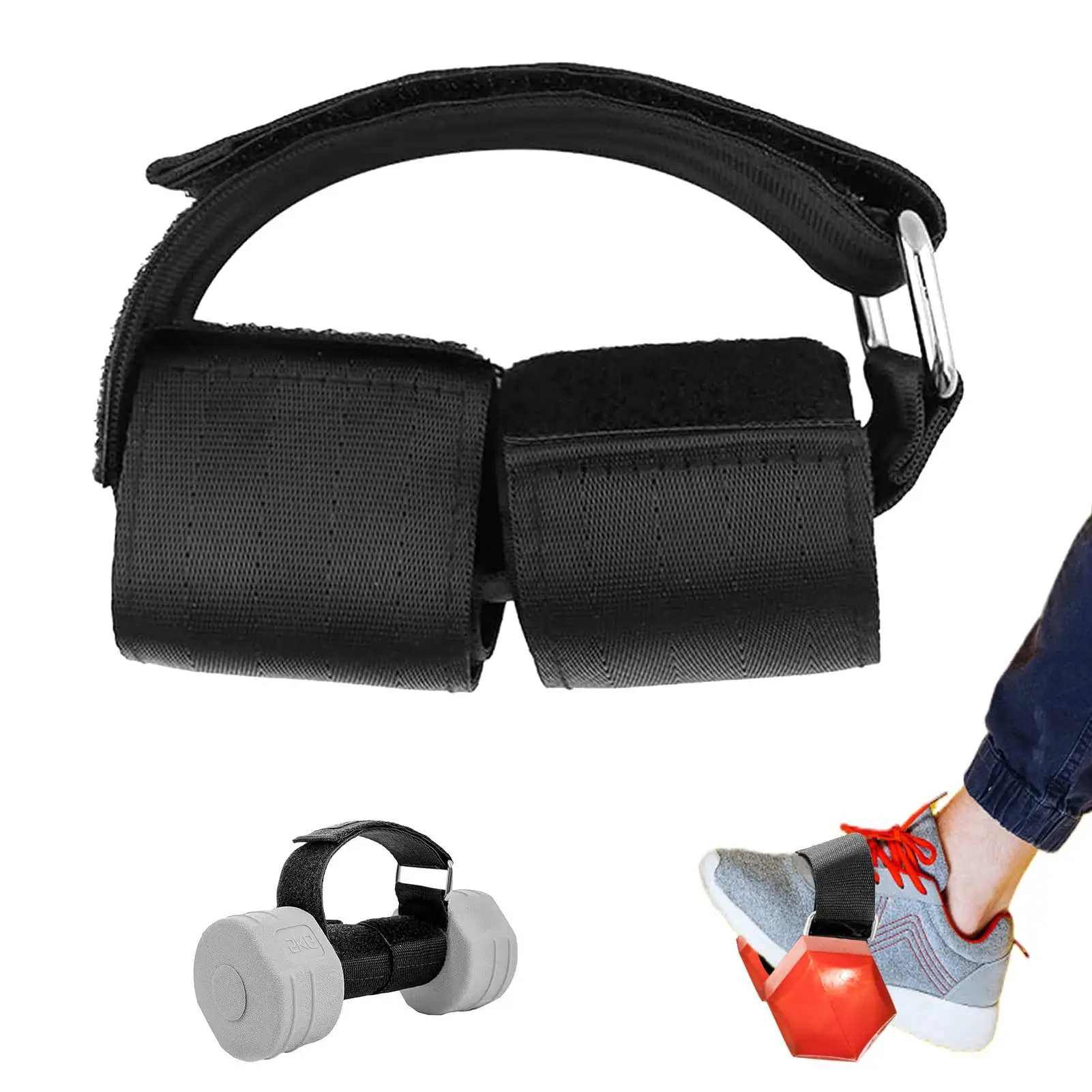 

Adjustable Ankle & Calf Training Straps with buckle closure, relieves calf pain, perfect dumbbell attachments for gym workouts.