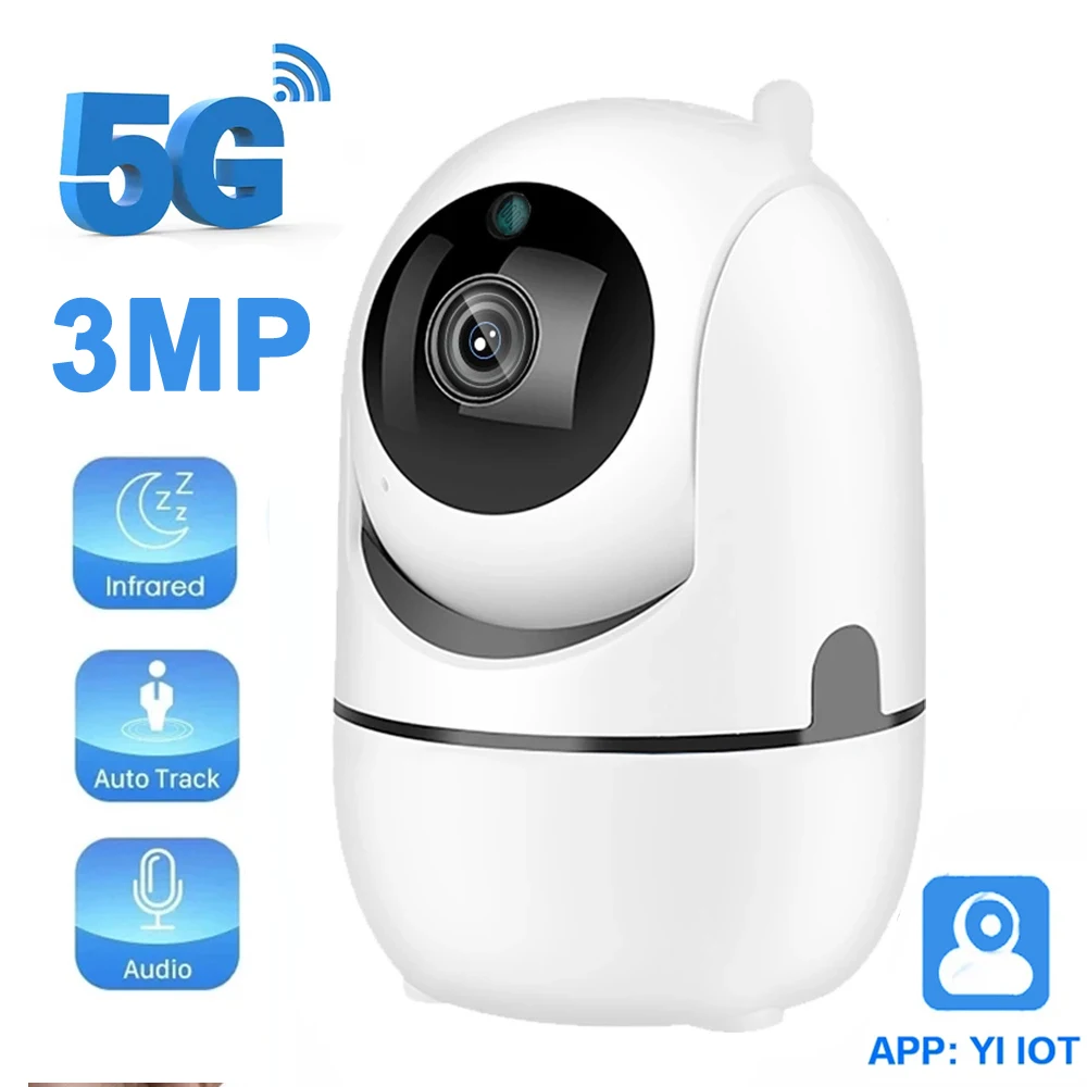 YI IoT 5G 2.4G 3MP Security Camera System Indoor PTZ Camera Motion Detection Auto Tracking IR Night Vision Surveillance Cameras