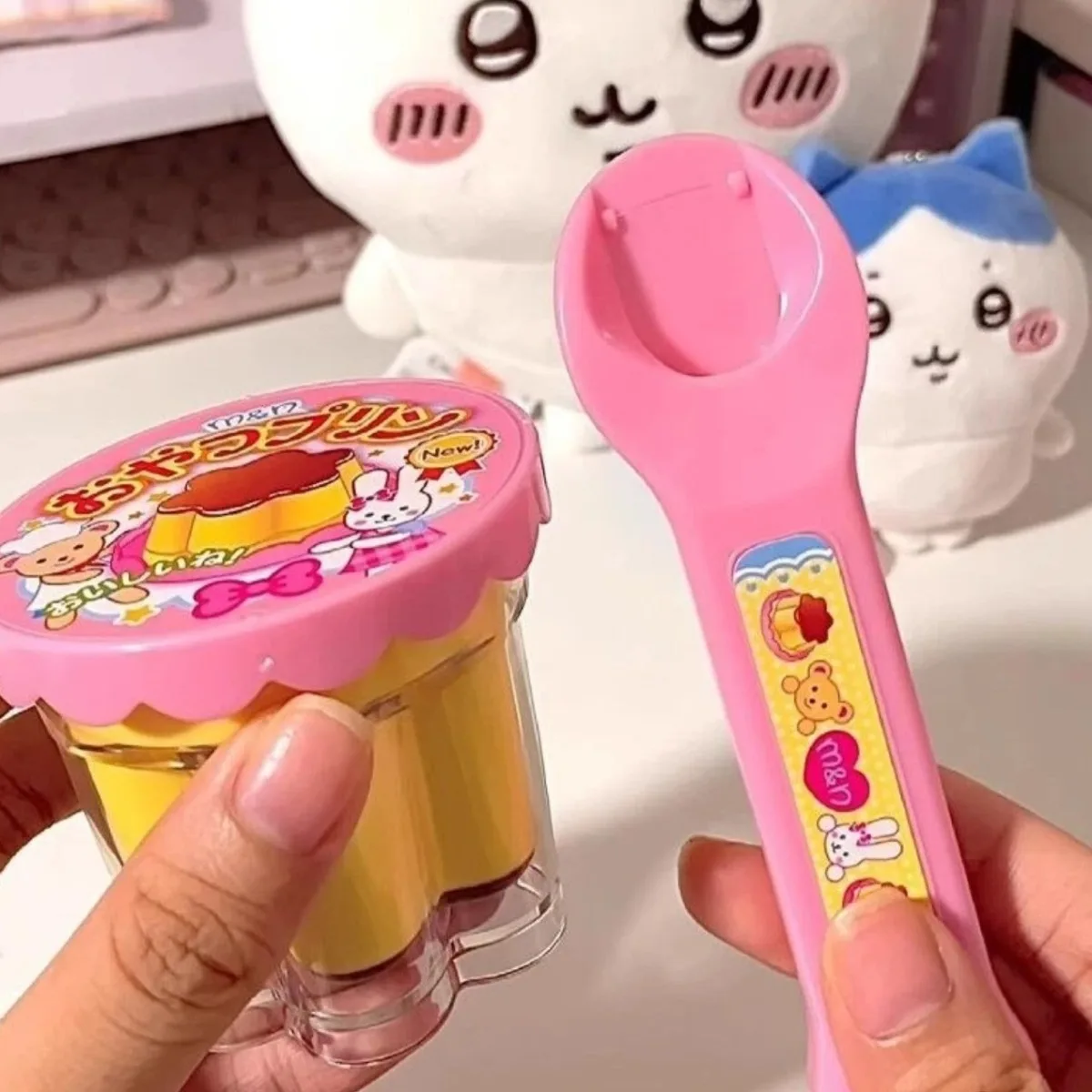 Food Feeding Pudding Feeding Toy Role Play Early Education Strawberry Pudding Toy Simulation Japanese House Toys for Kids Gift
