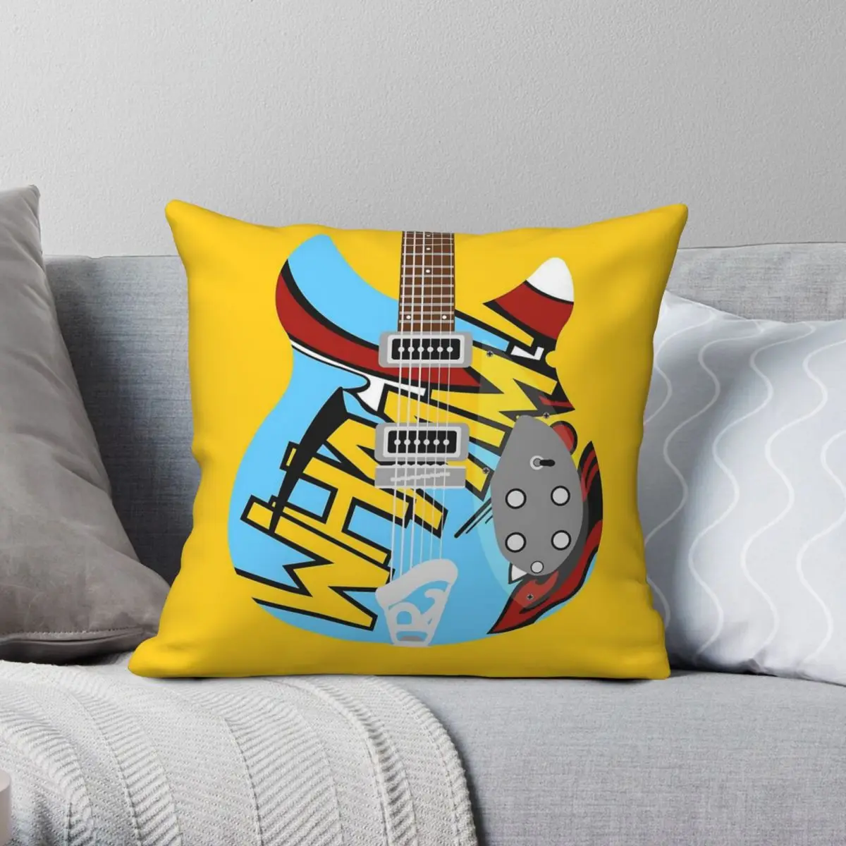 Paul Weller Guitars Square Pillowcase Polyester Linen Velvet Pattern Zip Decor Throw Pillow Case Home Cushion Cover