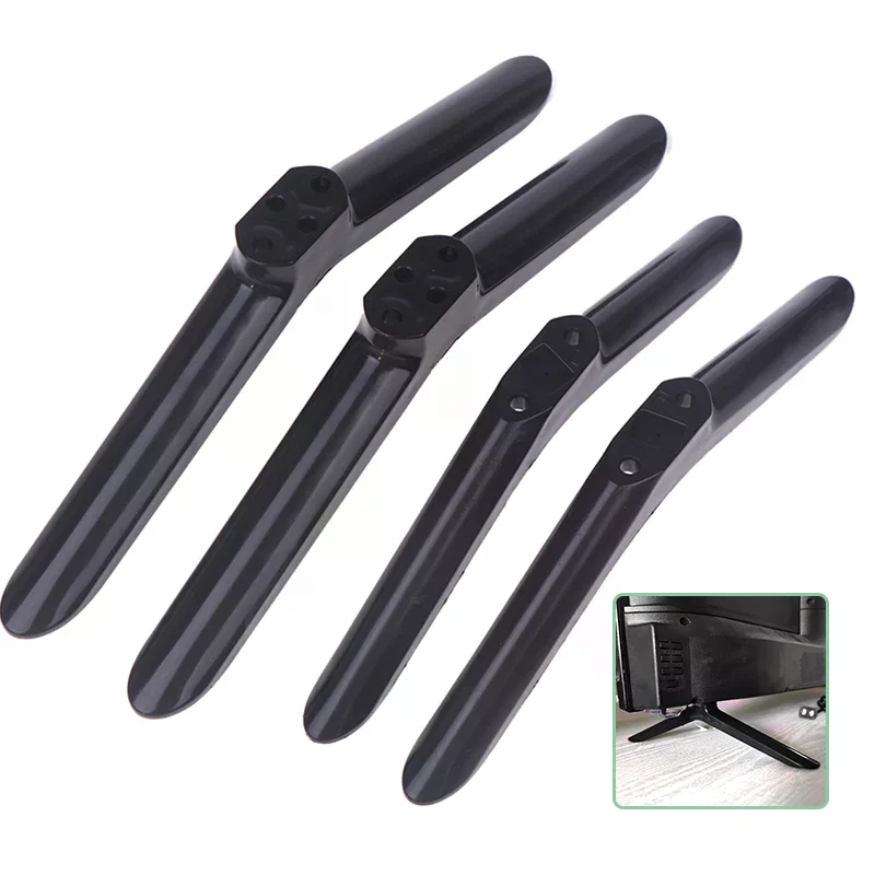 1Pair Televisions Tabletop Base Stand Legs Pedestal Stand Replacement Mount Leg Plastic Legs Feet Universal Pedestal Foot