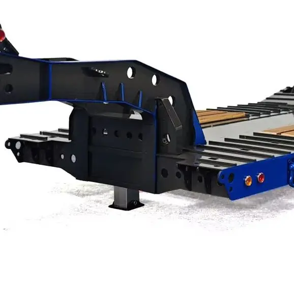 

2-осевой металлический низкий планшетный прицеп с гусиной шеей, ширина 10,6 дюйма для 1/14 DIY TAMIYA, тягач с дистанционным управлением, радиоуправляемый экскаватор