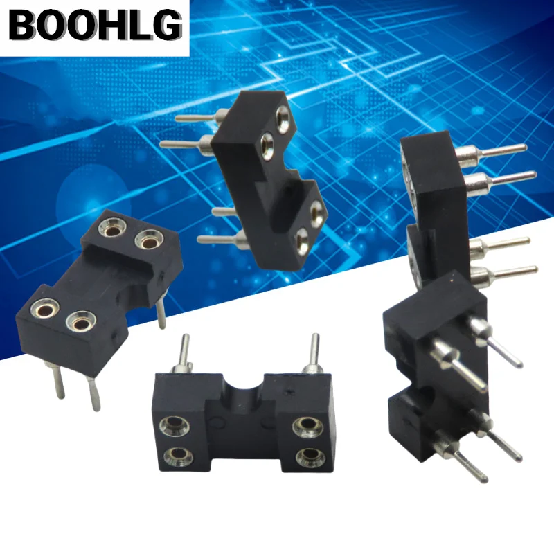 50pcs DIP4 IC ROUND HOLE SOCKET 4P DIP CHIP TEST HOLDER Adaptor 4 PIN DIP-4 DIP 4PIN 2.54MM PITCH CONNECTOR