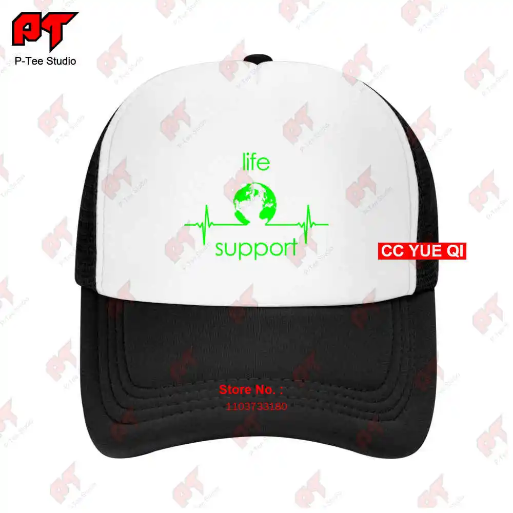 Life Support Heartbeat Earth Day Baseball Caps Truck Cap E4LR