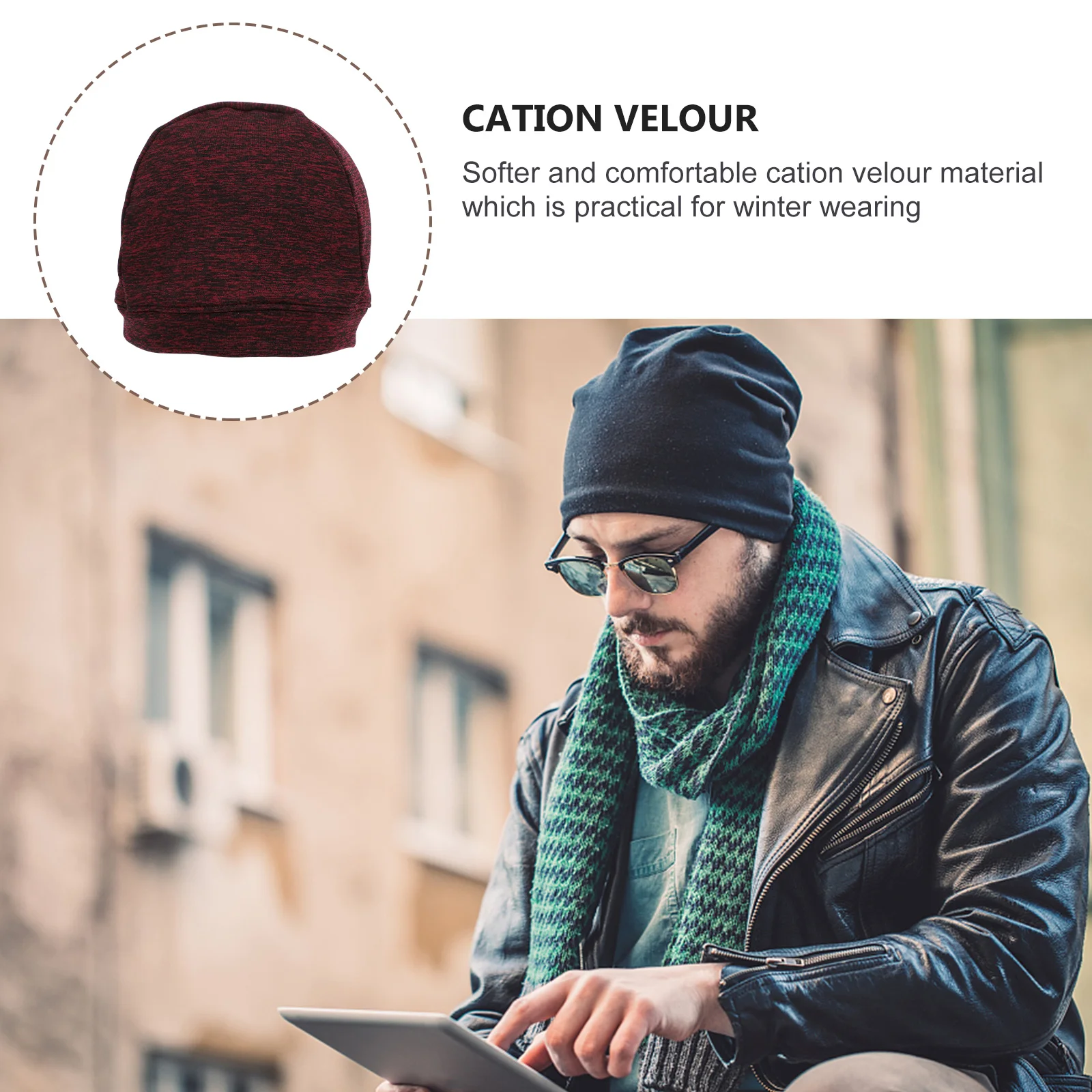 

1Pcs Warm Fleece Hat Winter Cation Velour Beanie Windproof Thermal Outdoor Cap for Skiing Riding Running Anti-Cold