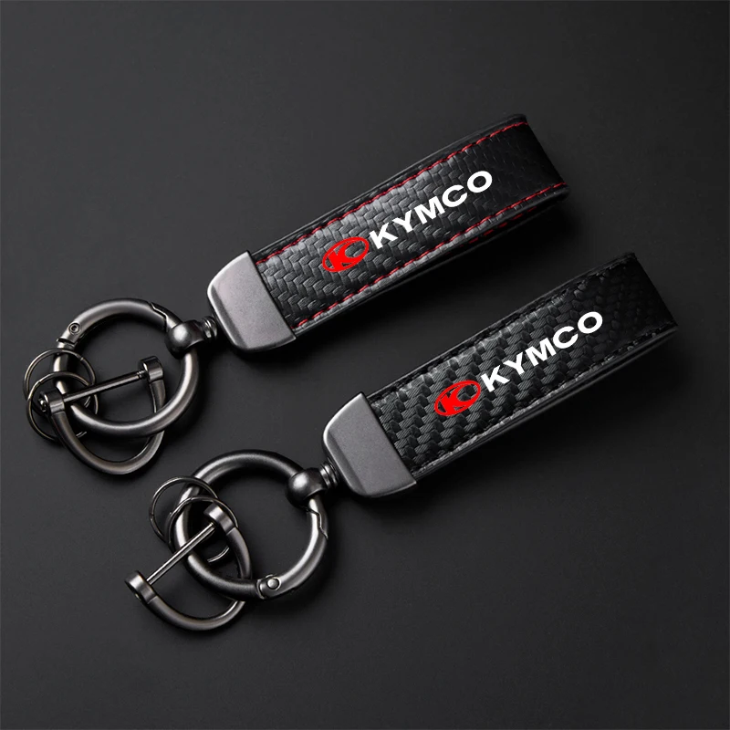 High-Grade Carbon Fiber Motorcycle Keychain Holder Keyring for KYMCO Xciting 250 300 400 AK550 CT250 CT300 S400 DOWNTOWN