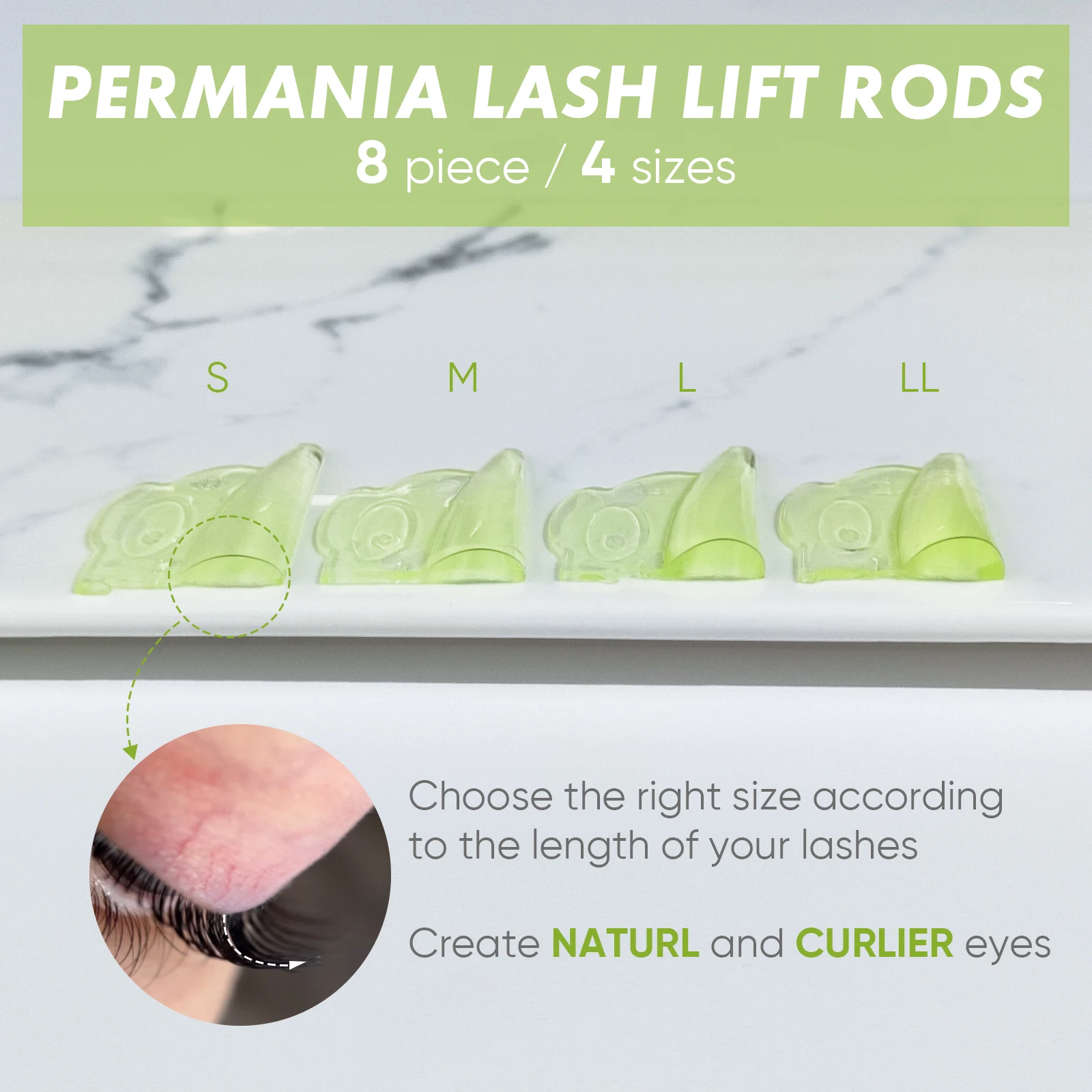 PERMANIA 8Pcs Silicone Eyelash Perm Pads Lifting Lash Lift Shield U Warped Eyelash 3D Curler Accessories Applicator Makeup Tool