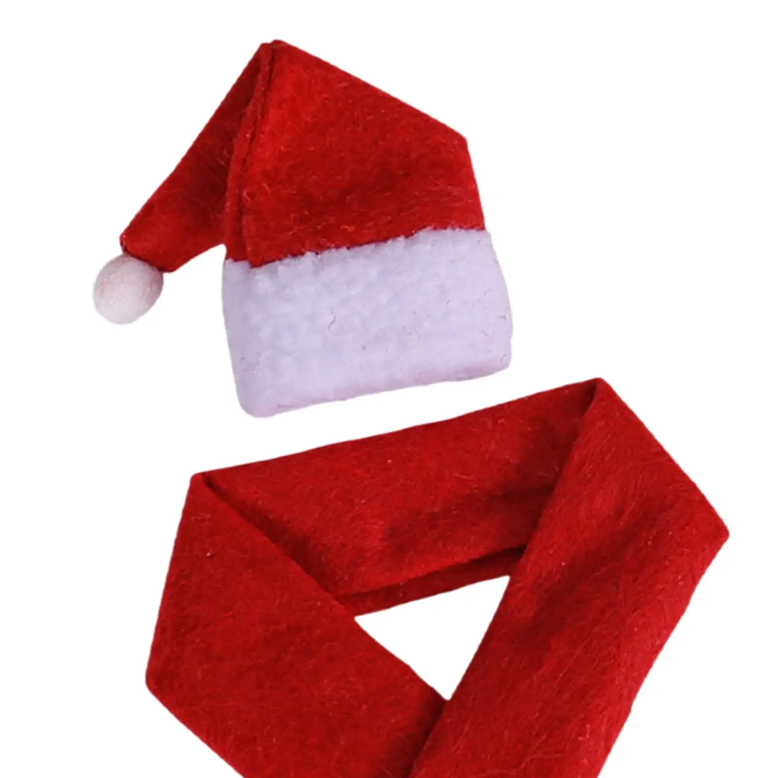 Christmas Wine Bottle Cover Set Red Color Multifunctional Mini Xmas Scarf