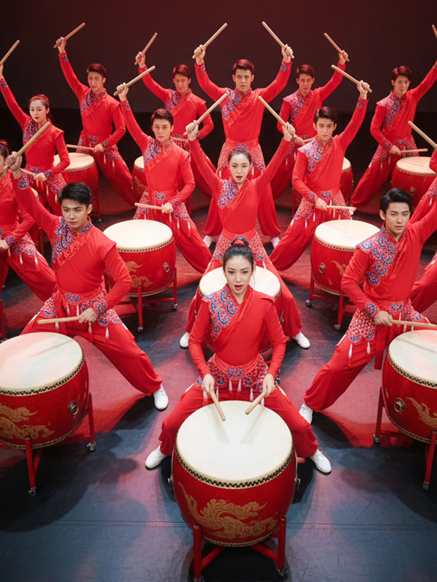 

2025 New Drum Performance Costume Women's Men's Opening Dance Dragon Dance Drumming Waist Drumming Drumming Costume Winter