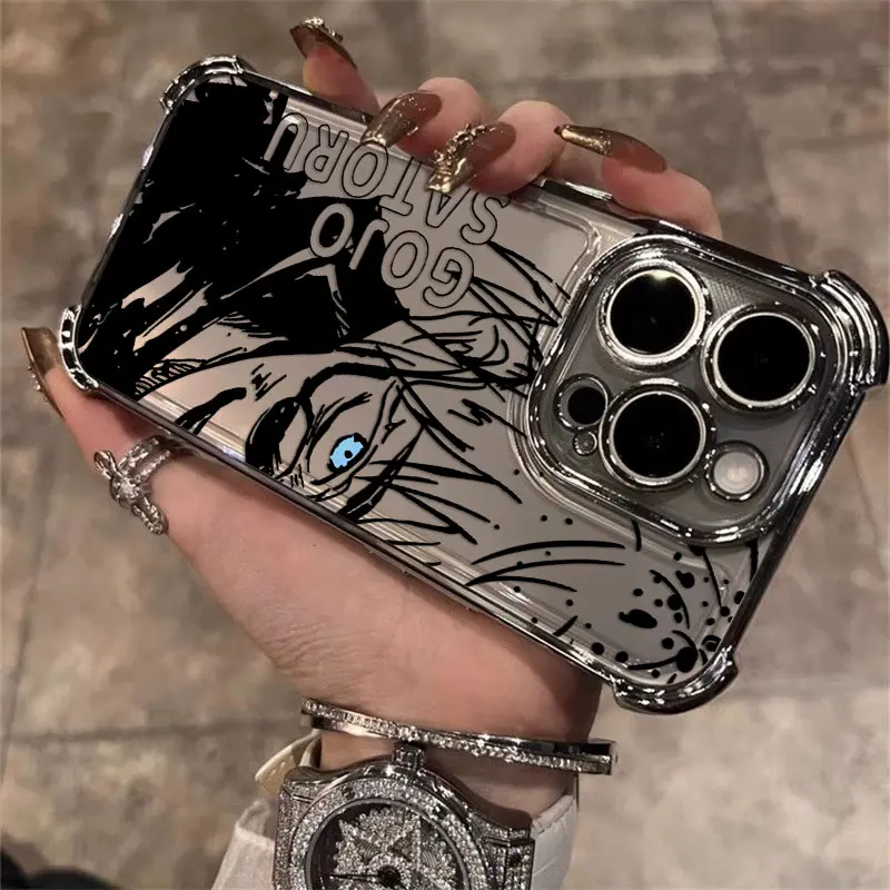 Anime Jujutsu Kaisen Plating Case For Oppo A3x A3 A2 A98 A79 A78 A58 A38 A18 A97 A57 A76 A36 A96 A17 A55 A74 A54 A16 4G 5G Cover