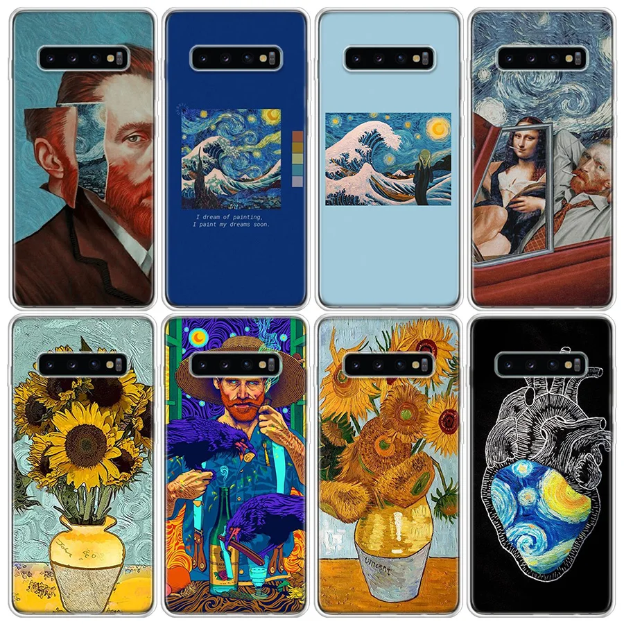 Van Gogh oil painting Phone Case For Galaxy Samsung S22 Plus S21 S24 Ultra Clear S20 S23 FE S10 S10E S9 S8 Cover Pattern Capa So