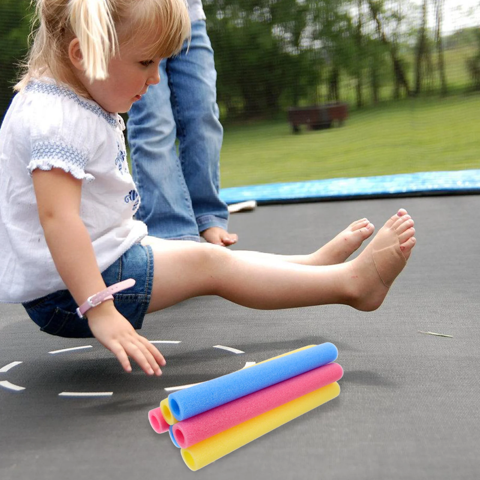 

6pcs Trampoline Pole Foam Sleeves 40Cm Padding Protection Guard For Kids Toddlers Spring Cover Replacement Durable Safety Bumper
