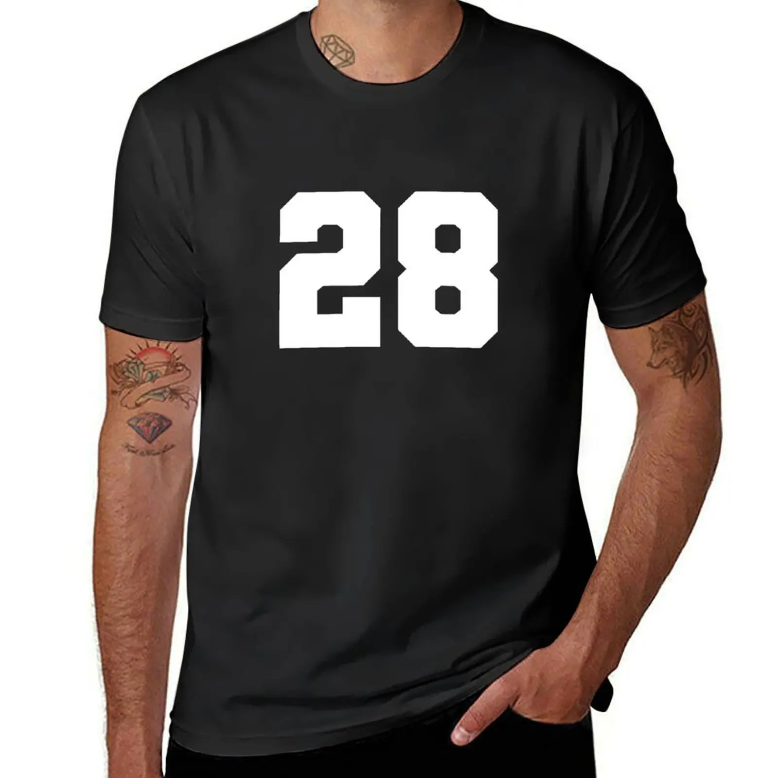 28, twenty-eight, white, soccer league T-Shirt vintage tees Men's t-shirt