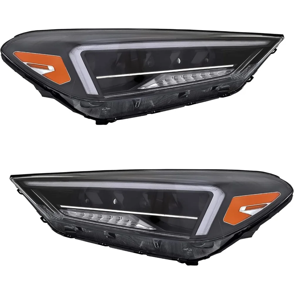 

2019 2021 Tucson CAPA LED Headlight Assembly Pair with Bulbs Left Right