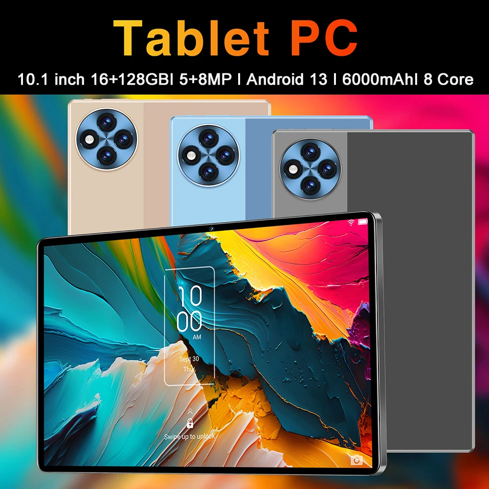 

Планшет 6 ГБ + 128 ГБ 10,1 дюйма, 1960*1080, высокопрозрачный Android13 4G для звонков, 10-ядерный процессор MT6797, 128 ГБ расширяемая память, GPS, Wi-Fi