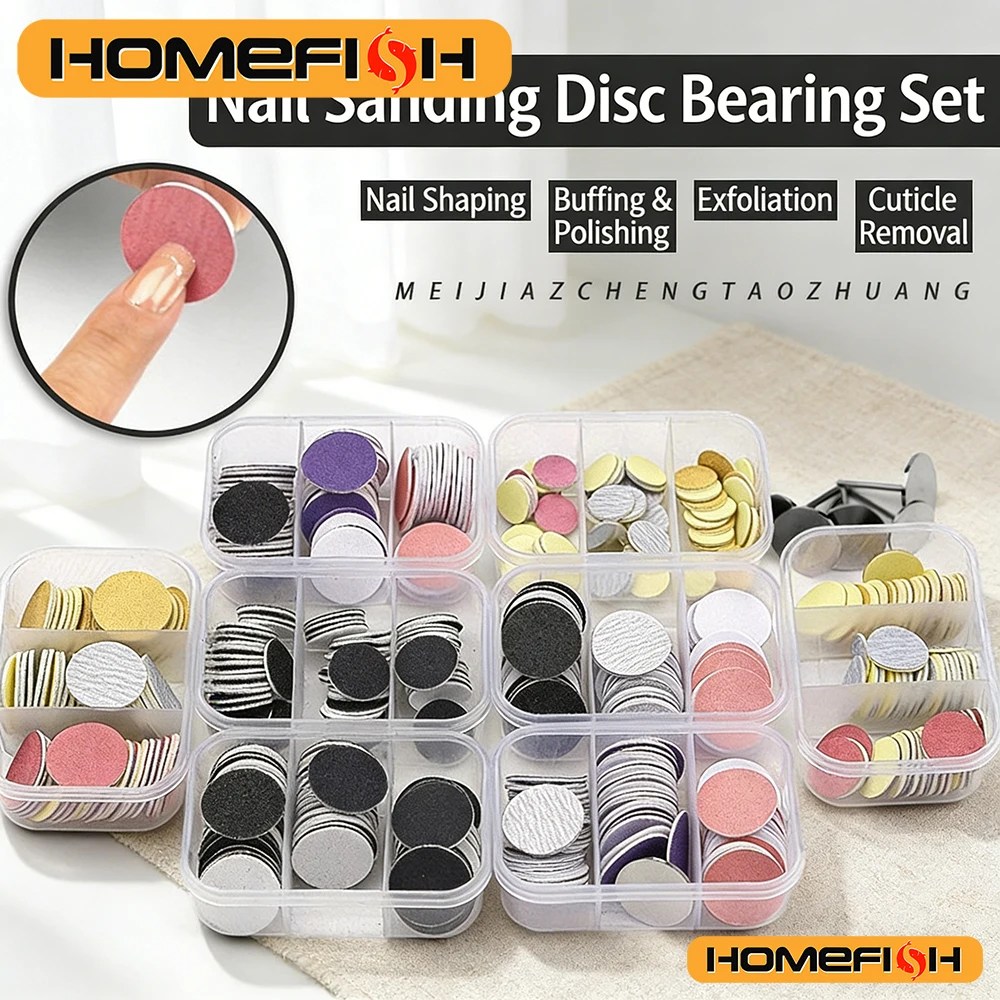 60pcs Replaceable Sanding Paper With Metal Disk Pink Pedicure Nail Bit Sandpaper Foot Care Tool Accessories view 2