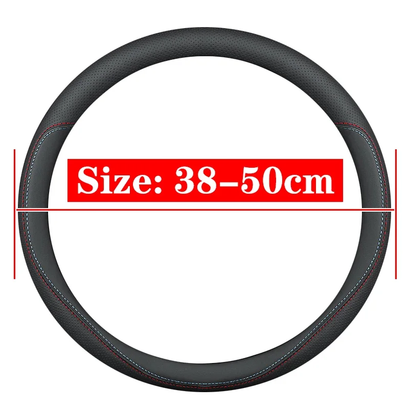 38CM 40CM 42cm 45cm 47cm Car Truck Extra Large Artificial Leather Steering Wheel Braid Cover Universal Auto Interior Accessories