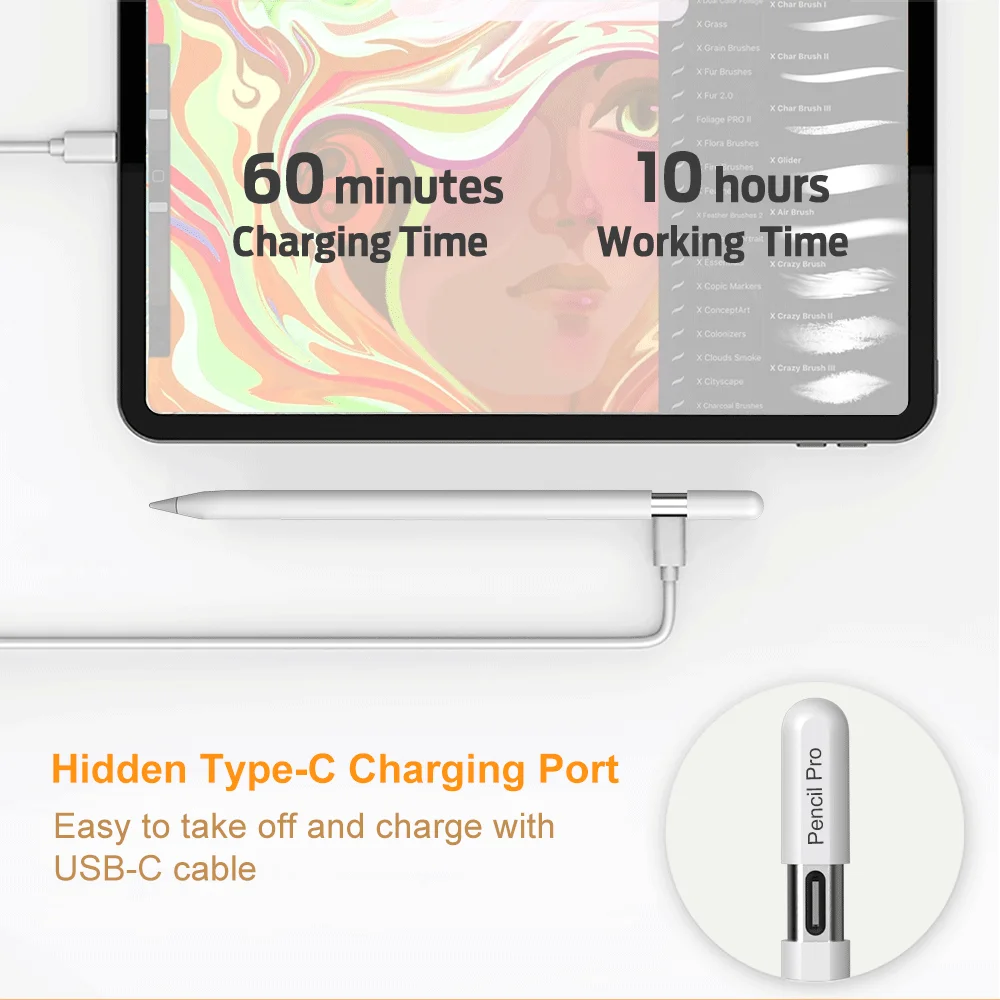 قلم لمس Caneta لجهاز Apple Pencil Pro لأجهزة iPad 11 13 M2 M3 M4 Mini 7th 2018-2025 قلم أقلام رصاص للكمبيوتر اللوحي C Lapiz Para Pantalla