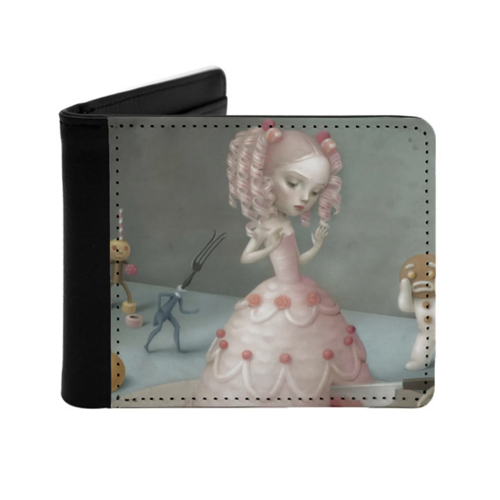 التنورة الوردية 2016 مارك رايدن قصيرة الرجال محافظ حامل بطاقة الائتمان الرجعية المحفظة الذكور محفظة من جلد Pu الوردي 2016