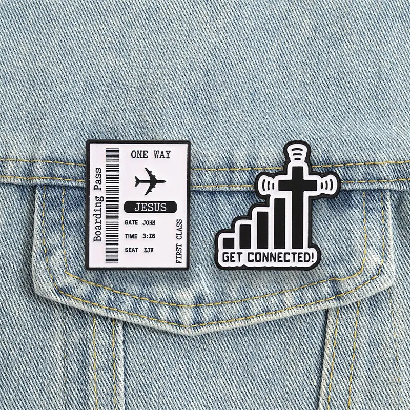 Kreative christliche Evangelium-Emaille-Abzeichen, Jesus-Bordkarten-Schwert-Pin, Legierungs-Broschen, Anstecknadeln für Rucksäcke, Geschenke für Gläubige, Accessoire – Detail 2
