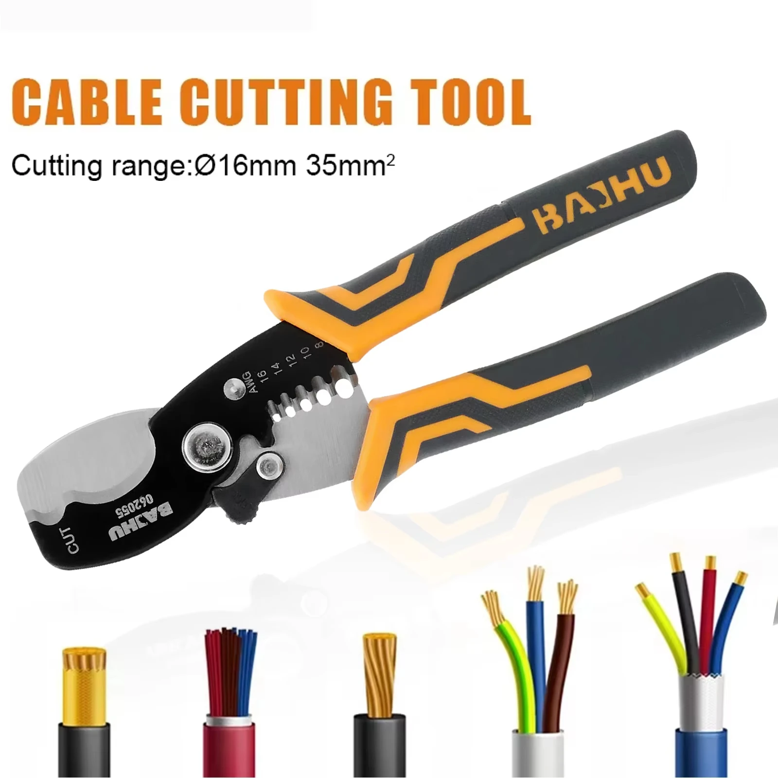 

Industrial Grade Cutting Scissors Multifunctional Cable Scissors Wire Stripper Electrician Hand Tools