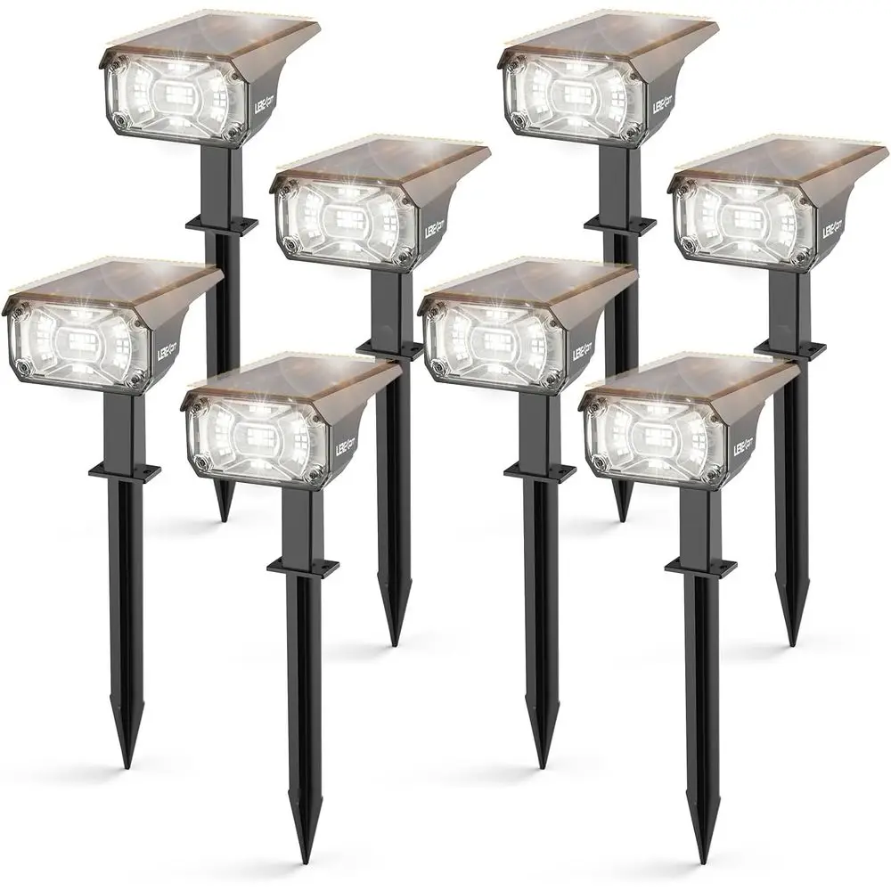 

40 LED Waterproof Outdoor Spotlights with 3 Modes, 8-Pack for Yard, Garden, or Patio