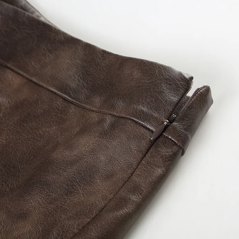 Mini jupes rétro pour femmes, rayures en dentelle, carreaux en cuir, mode irrégulière, Design Chic, robes courtes