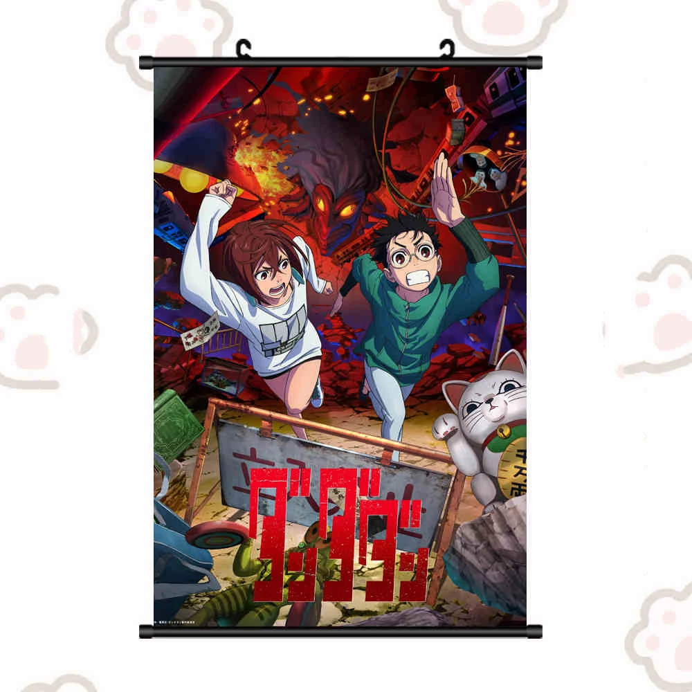 Anime DAN DA DAN Takakura Ken Ayase Momo Poster Dandadan Cosplay Scroll Mural Wall Hanging Poster Otaku Art Home Decor Xmas Gift