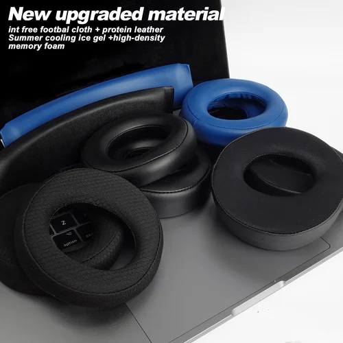 Imagen 2 del producto Almohadillas para los oídos compatibles con Sony ps3 ps4 Gold Wireless CECHYA-0083 almohadillas para los oídos de espuma de cuero cojines de repuesto auriculares supraaurales