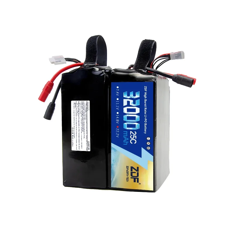 

ZDF 6S 12S 22,2 В 44,4 В 32000 мАч Lipo 25C аккумулятор для квадрокоптера, БПЛА, дронов, радиоуправляемого вертолета, дрона