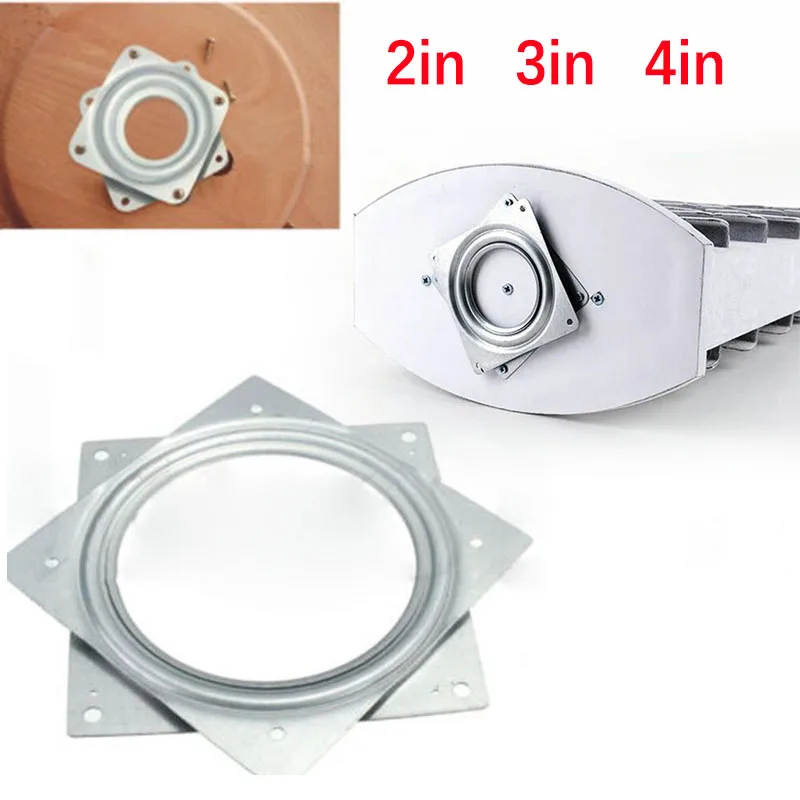 2/3/4 Inch Swivel Plates Bearing 360-Degrees Of Freedom Smooth Rotation Strong Bearing Capacity Rotary Display Stand Rotary Tool