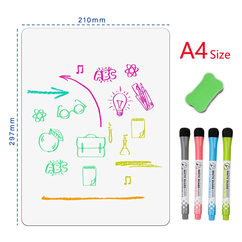 Magnetic Whiteboard Dry Erase Board Sheet for Refrigerator, Fridge Sticker 11.8
