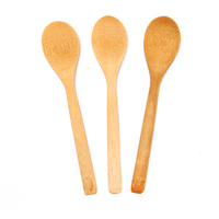 1Pc Wooden Spoon Ecofriendly Tableware Bamboo Scoop Mini Dessert Scoop Coffee Honey Tea Spoon Kitchen Accessories