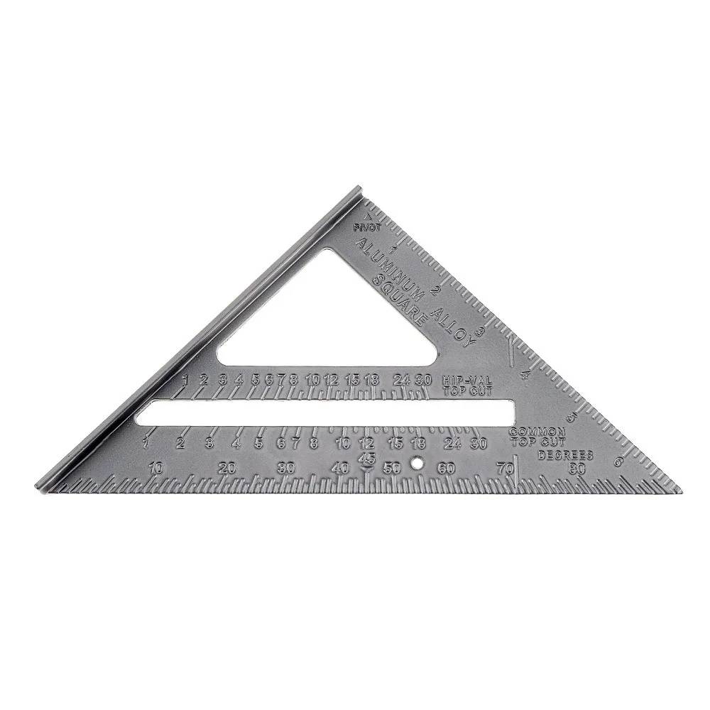 7inch Triangle Rule 90 Degree Thickening Angle Rule Aluminum Alloy Carpenter Measurement Square Ruler Layout Measurement Tool