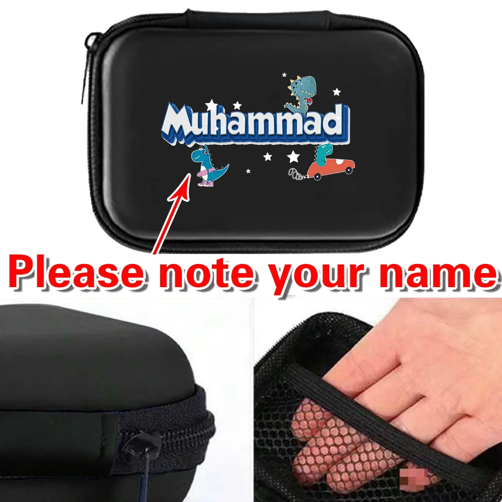 

Personalized Customized Name Portable Zipper Cases Digital Accessory Storage Case Drive Disk Protection Boxes Custom Products