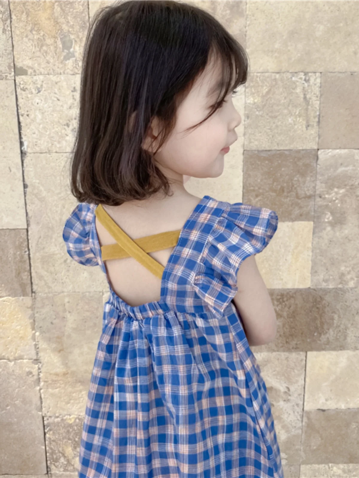 

Girls Summer Fashionable Floral Print Off-Shoulder Loose Bubble Sleeve Princess Dress Cotton Short Sleeve Children's Clothing