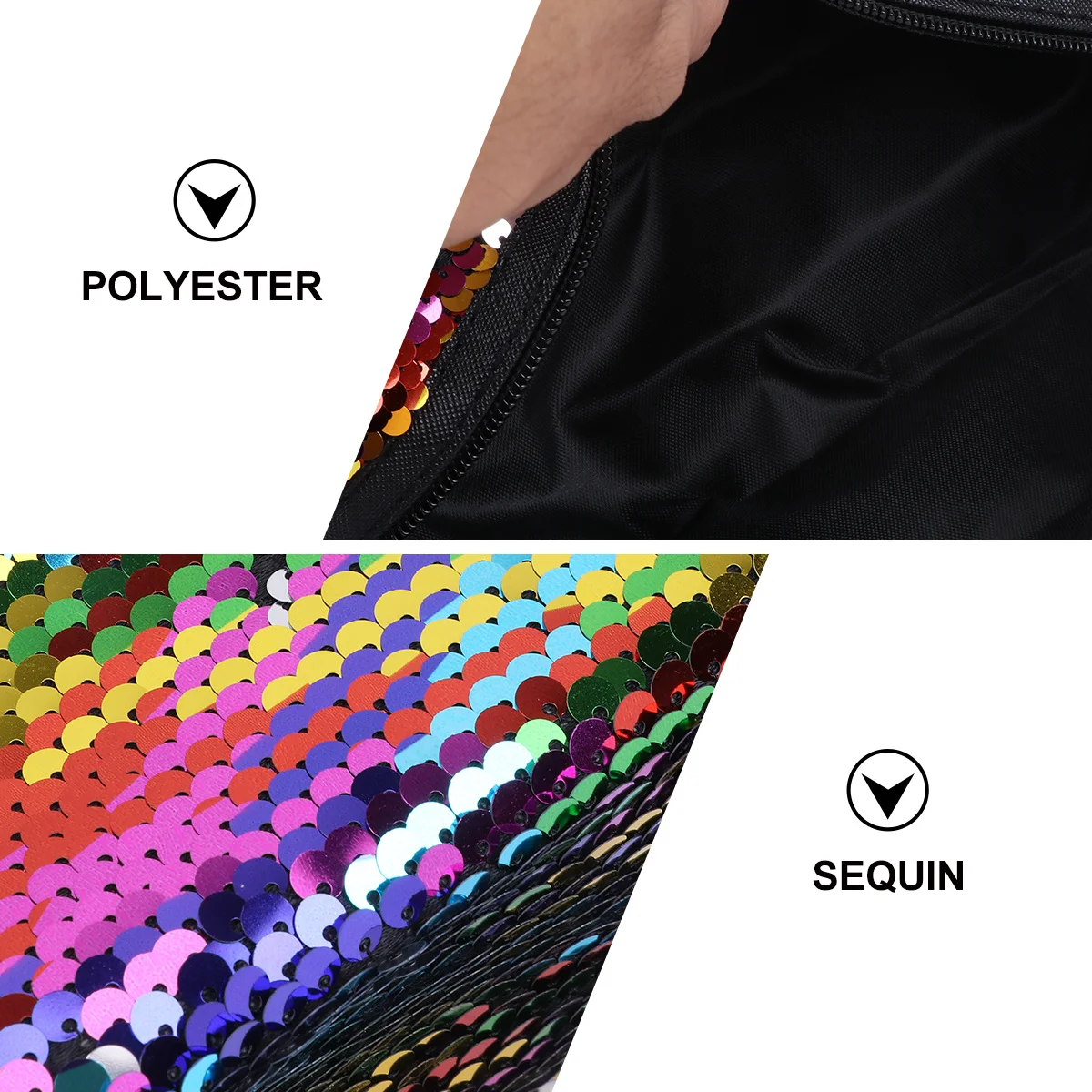 

1Pcs Glitter Pencil Bag Sequined Stationery Pouch Waterproof Makeup Case Multifunction Dustproof Zippered Organizer for