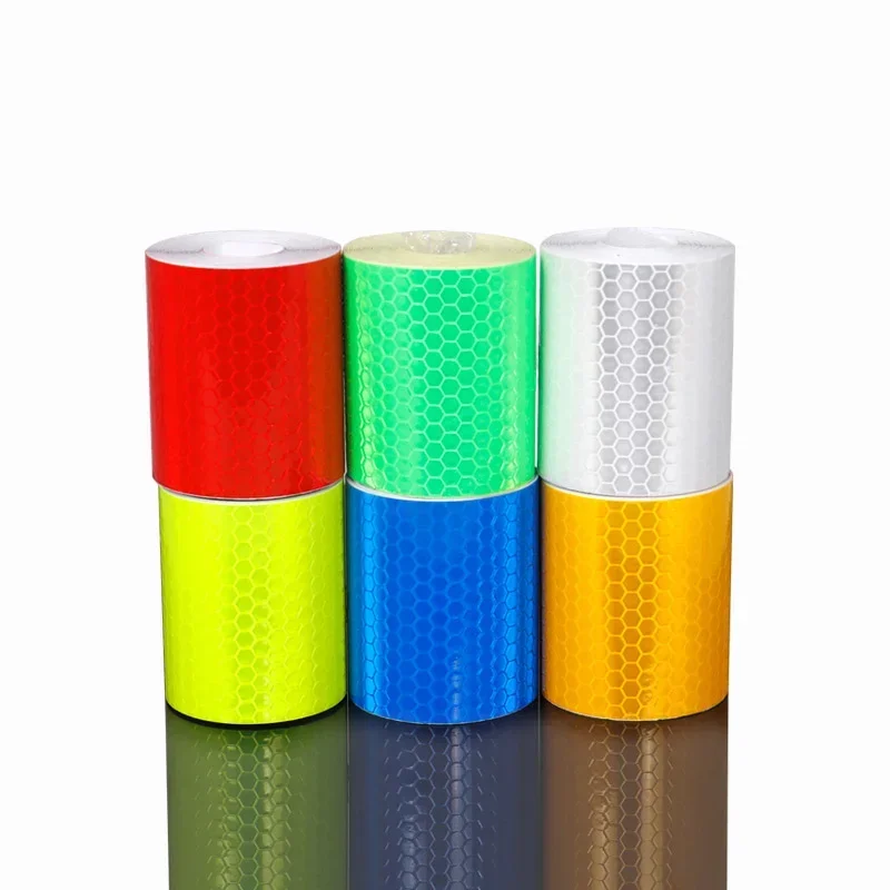 Car Reflective Safety Tape Warning Sticker, Reflective Protective Tape, Strip Film for Trucks, Auto, Motorcycle, 3m, 1m