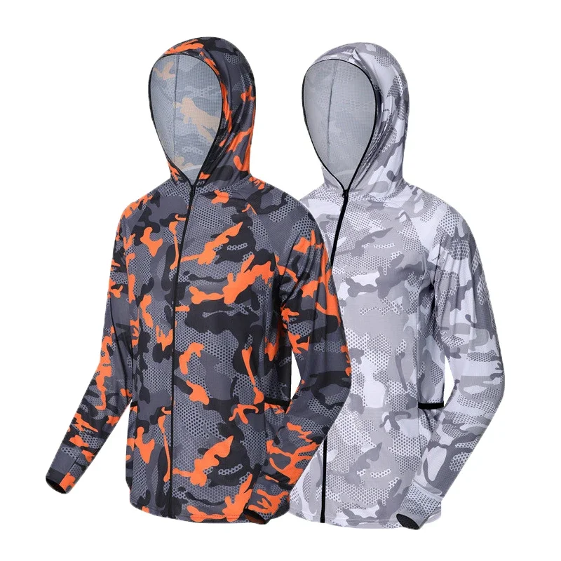 Men Women Fishing Hoody Sunscreen Sun Protection Rash Guards Cycling Jacket Shirt Rashguards Hiking Clothes Face Neck Coat 65