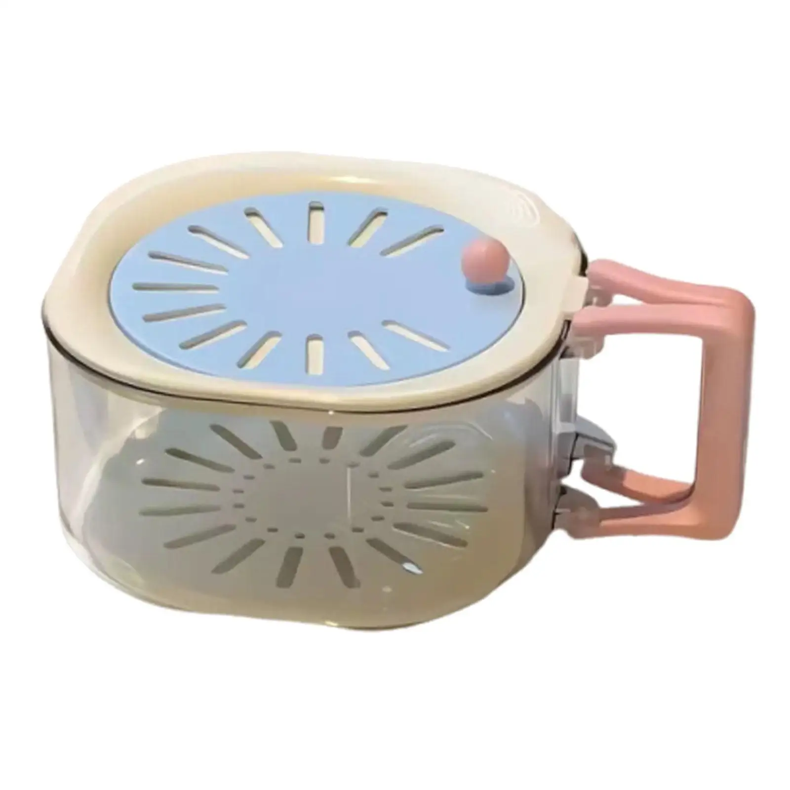 Foldable Handle Fruit Drain Basket Sturdy PP Food Storage Colander Basket for Berries Tomatoes Rinsing