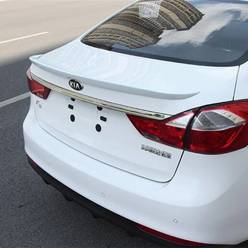 Car Accessories for Kia Forte K3 2016 2017 ABS Plastic Unpainted Primer Tail Trunk Lip Wing Rear Spoiler Decoration