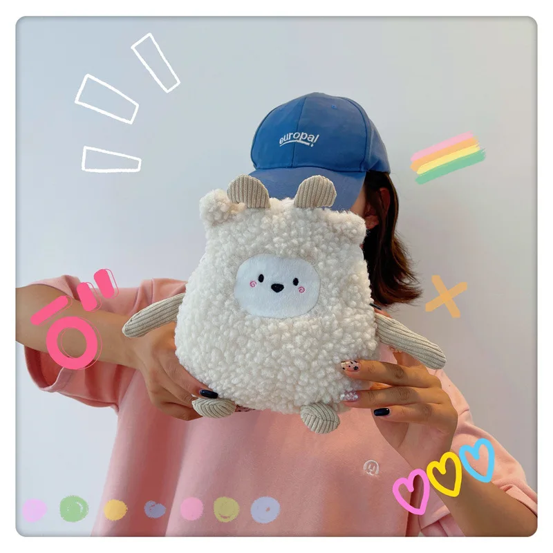 Sac à bandoulière mignon Kawaii pour filles, sac à beurre de dessin animé en peluche, sac à bandoulière créatif pour enfants, nouvelle mode pour étudiants