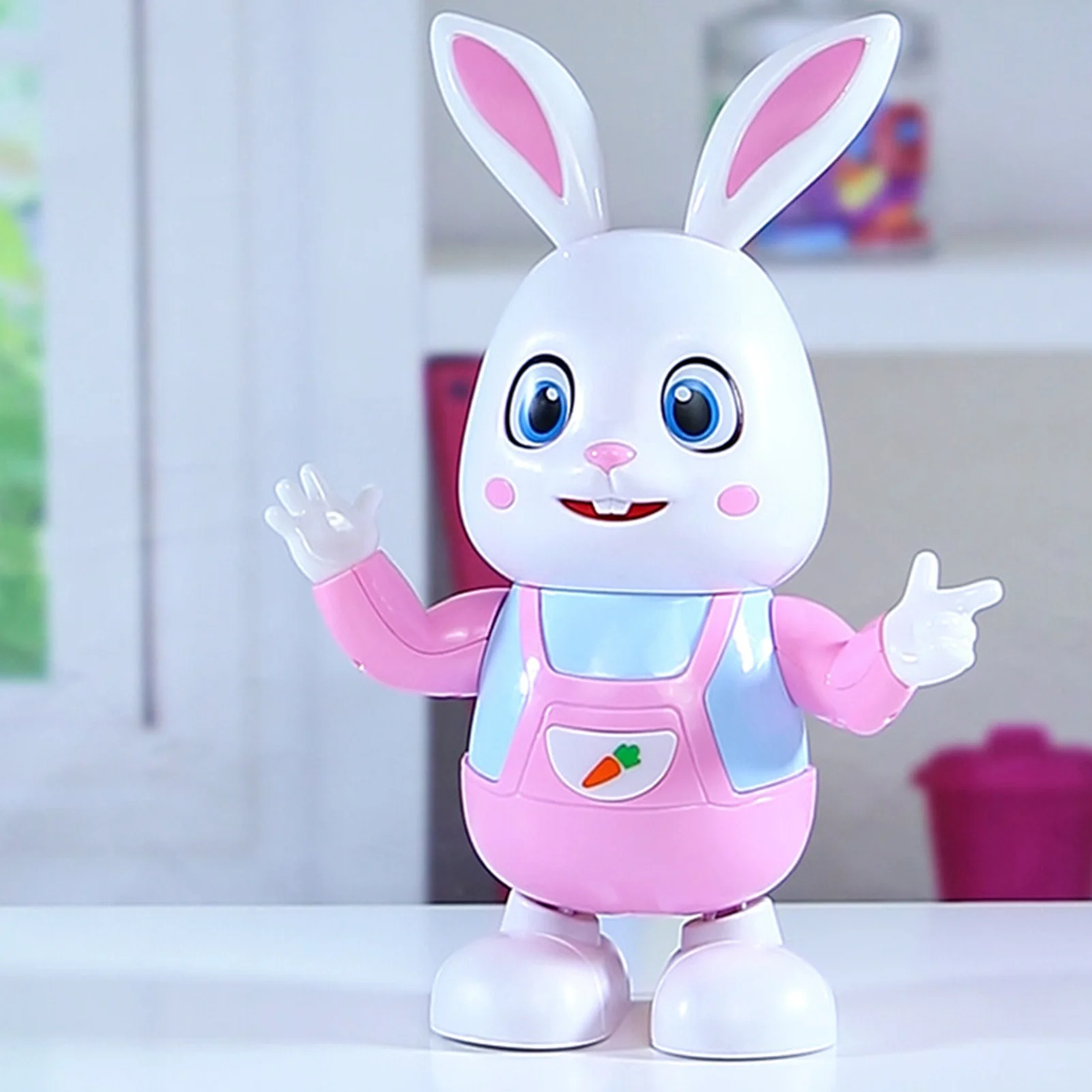 Elektryczne muzyczne zabawka króliczek do tańca wczesna edukacja oświetlenie dla dzieci interaktywna zabawka dla dzieci świąteczny prezent urodzinowy na Wielkanoc
